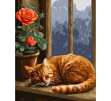 Картина за номерами SANTI Солодкі сни котика 40х50 см (955757)