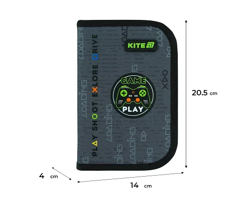 Пенал без наповнення Kite Good Game, 1 відділення, 2 відвороти (K26-622-2)