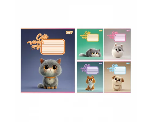Зошит шкільний Yes Cute vibes only А5 24 аркуша лінія (768901)