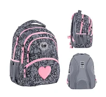 Рюкзак шкільний шкільний GoPack Education Fluffy Heart спинка 40 см (GO26-175M-4)