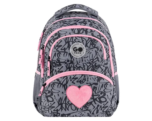 Рюкзак шкільний шкільний GoPack Education Fluffy Heart спинка 40 см (GO26-175M-4)