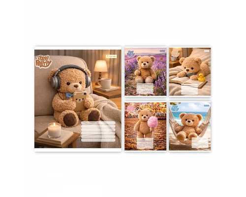 Зошит шкільний 1Вересня Bear stories А5 24 аркушів лінія (768975)