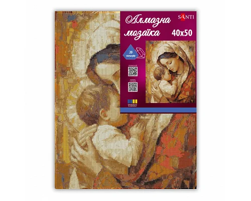 Алмазная мозаика SANTI Икона Дева Мария с ребенком (956068)