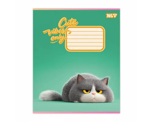 Зошит шкільний Yes Cute vibes only А5 18 аркушів лінія (768899)