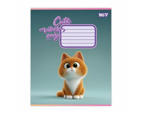 Зошит шкільний Yes Cute vibes only А5 18 аркушів лінія (768899)