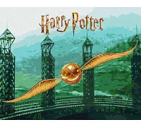 Картина за номерами Harry Potter: Золотий Снітч з фарбами металік extra Warner Bros. 40х50 Ідейка (KHO5225)