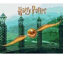 Картина за номерами Harry Potter: Золотий Снітч з фарбами металік extra Warner Bros. 40х50 Ідейка (KHO5225)