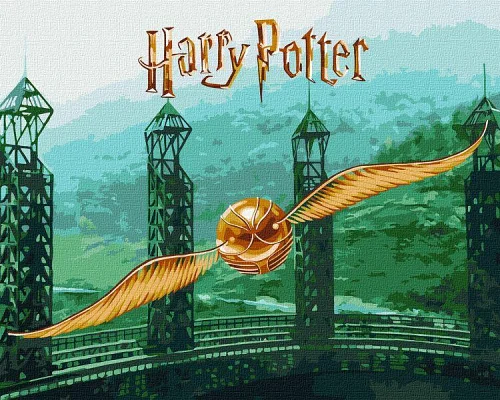 Картина за номерами Harry Potter: Золотий Снітч з фарбами металік extra Warner Bros. 40х50 Ідейка (KHO5225)