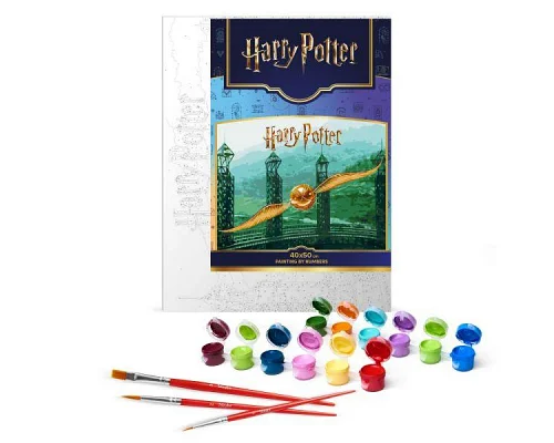 Картина за номерами Harry Potter: Золотий Снітч з фарбами металік extra Warner Bros. 40х50 Ідейка (KHO5225)