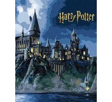 Картина за номерами Harry Potter: Гоґвортс вночі з фарбами металік extra Warner Bros. 40х50 Ідейка (KHO5230)