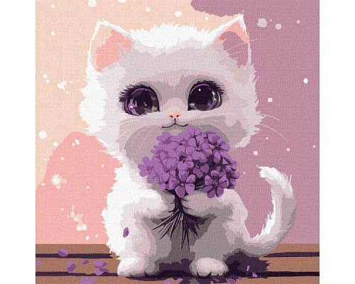 Картина за номерами Сонячний мурчик art_selena_ua 30х30 Ідейка (KHO6772)