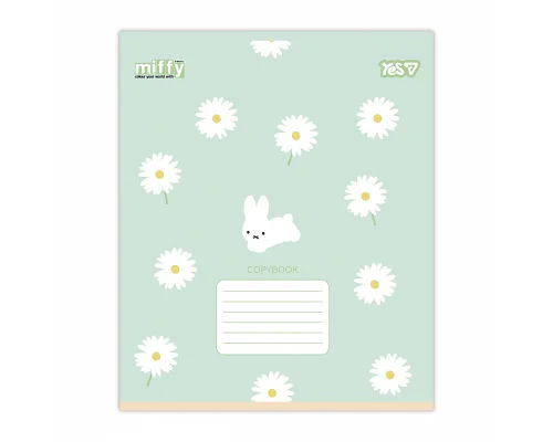 Тетрадь школьная Yes Miffy Flowers А5 12 листов клетка (768708)