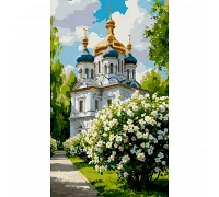Картина по номерам SANTI Храм весной 30х50 см (955651)