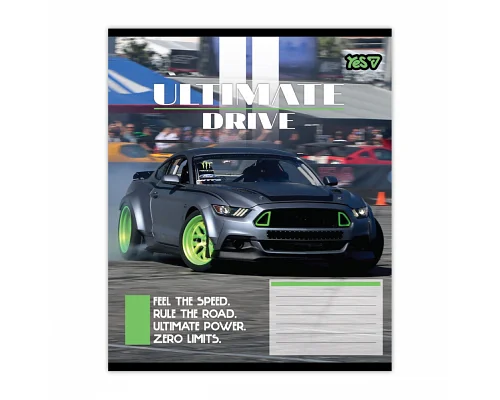 Зошит шкільний Yes Ultimate drive А5 24 аркуша лінія (768787)
