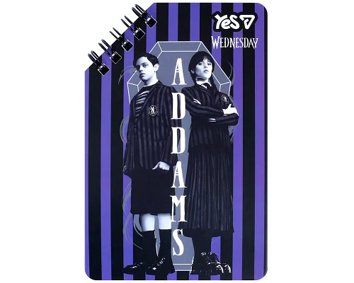 Блокнот Yes Wednesday Addams 95x145 60 аркушів лінія (152231)