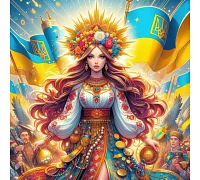 Алмазна мозаїка Жінка Україна 20*20см Dreamtoys (S10300)