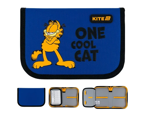 Пенал без наповнення Kite Garfield, 1 відділення, 1 відворот (GF26-621)