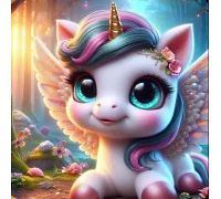 Алмазна мозаїка Маленька лісова чарівниця 20*20см Dreamtoys (S10357)