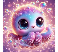 Алмазна мозаїка Восьминіжка у морській казці 20*20см Dreamtoys (S10373)