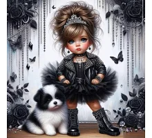 Алмазна мозаїка Рокерша 20*20см Dreamtoys (S10279)