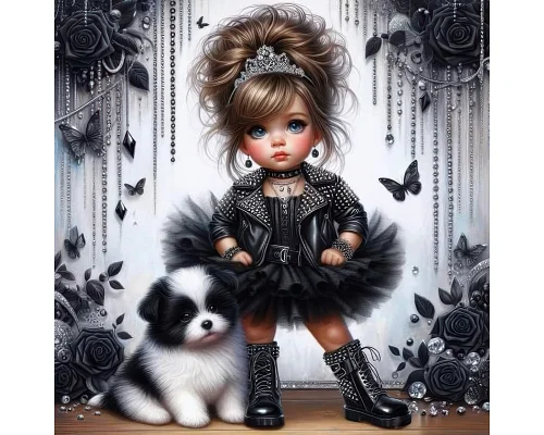 Алмазна мозаїка Рокерша 20*20см Dreamtoys (S10279)