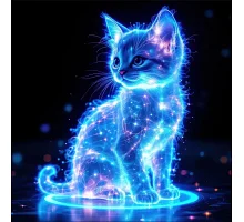 Алмазна мозаїка Сяюче кошеня 20*20см Dreamtoys (S10254)