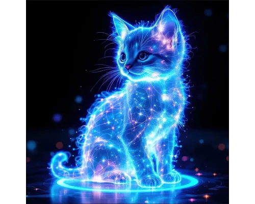 Алмазна мозаїка Сяюче кошеня 20*20см Dreamtoys (S10254)