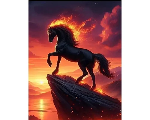 Алмазна мозаїка Вогняна грива 40*50см Dreamtoys (S40126)