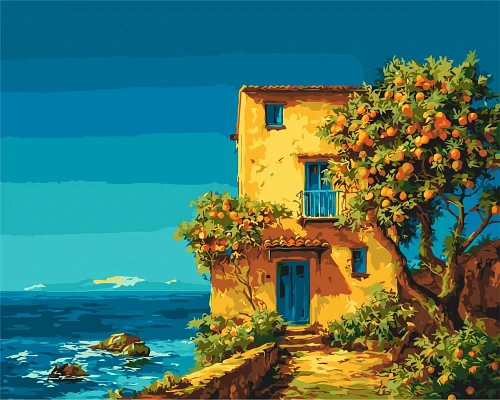 Картина по номерам Пейзаж. Итальянское утро 40*50 см Оригами (LW3540)