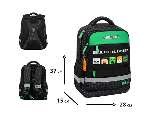 Рюкзак шкільний Yes Ergo Minecraft Reality S-52S для хлопця 37 см (550274)