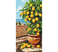 Картина по номерам Натюрморт Цитрусовое дерево (лимон) 40x80 см Оригами (LW5116)