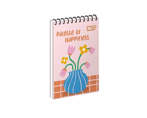 Зошит для записів Yes Palette of happiness одинарна спіраль А7/80 аркушів (152359)