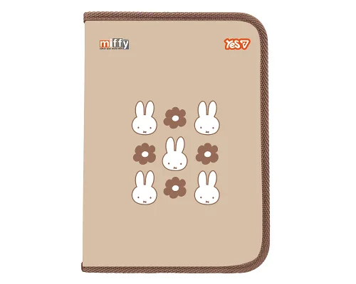 Папка факультативная Miffy А4 пластиковая на молнии с внутр карманом YES (492408)