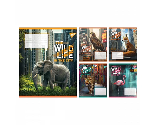 Зошит учнівський загальний The wild in the city А5 48 аркушів лінія YES (767769)