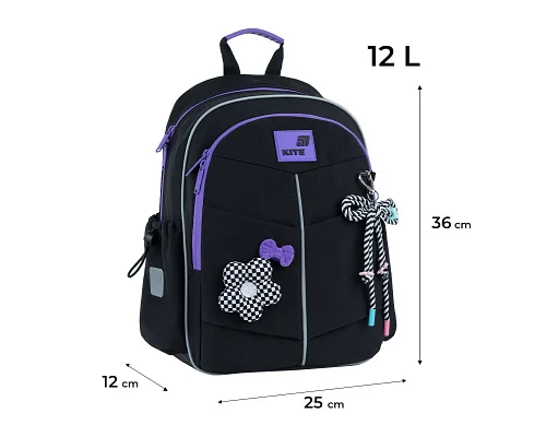 Рюкзак шкільний Kite Education Flower Power спинка 36 см (K26-771S-2)