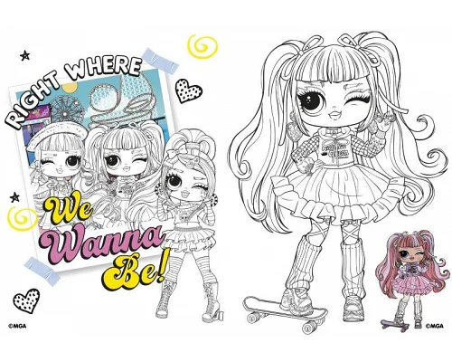 Книжка-розмальовка зі стікерами Tweens Emma Emo 21x29 Ідейка (LCB8)