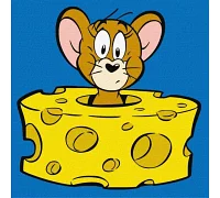 Картина за номерами Tom and Jerry: Любитель сиру Warner Bros 25х25 Ідейка (KHO1371)