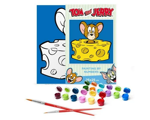 Картина за номерами Tom and Jerry: Любитель сиру Warner Bros 25х25 Ідейка (KHO1371)