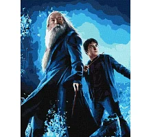 Картина за номерами Harry Potter: Гаррі та Дамблдор з фарбами металік Warner Bros. 40х50 Ідейка (KHO8739)