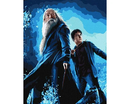 Картина за номерами Harry Potter: Гаррі та Дамблдор з фарбами металік Warner Bros. 40х50 Ідейка (KHO8739)