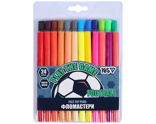 Фломастери Yes Football 24 кольори (650602)