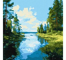 Картина за номерами Тінь і блиск води art_selena_ua 40х40 Ідейка (KHO6408)