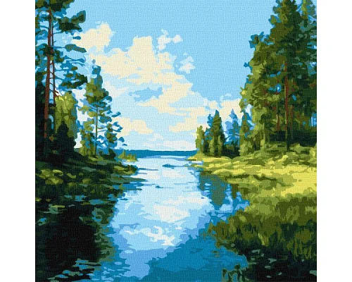 Картина по номерам Тень и блеск воды art_selena_ua 40х40 Идейка (KHO6408)