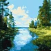 Картина по номерам Тень и блеск воды art_selena_ua 40х40 Идейка (KHO6408)