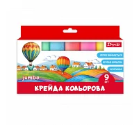 Крейда кольорова 1Вересня Classic JUMBO 9 штук (400560)
