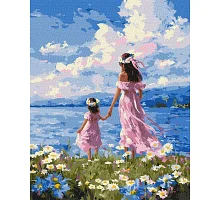 Картина за номерами Мати і дочка art_selena_ua 40х50 Ідейка (KHO8758)