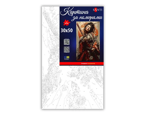 Картина за номерами SANTI Дівчина самурай 30х50 см (955554)