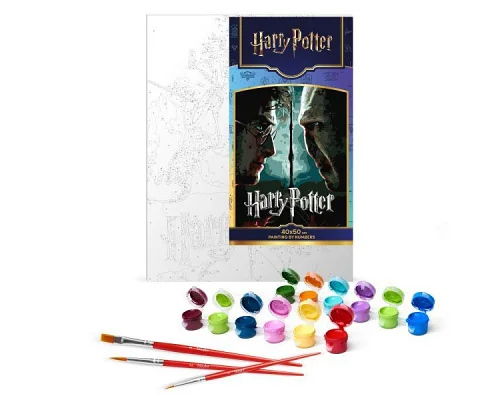 Картина за номерами Harry Potter: Гаррі та Волдеморт з фарбами металік extra Warner Bros. 40х50 Ідейка (KHO5222)
