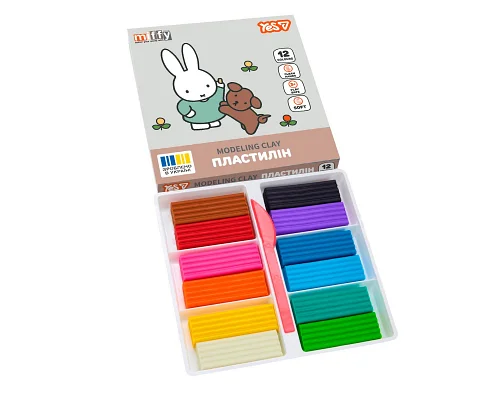 Пластилін Yes Miffy 12 кольорів 240 г (540719)