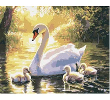 Картина за номерами Вечірній заплив art_selena_ua 40х50 Ідейка (KHO6715)